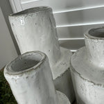 White Glazed Organic Vase RTfact Flowers 