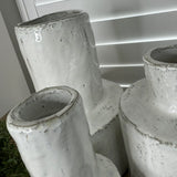White Glazed Organic Vase RTfact Flowers 