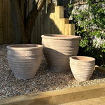 Antique Terracotta Pots with Rib Detail RTfact Flowers 