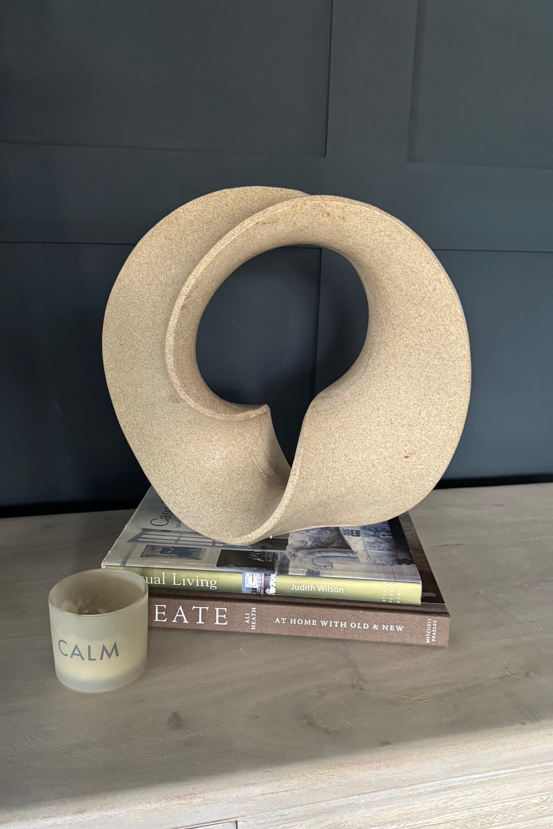Abstract 'Wave' Ornament - Taupe RTfact Flowers 