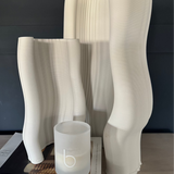 White Ceramic 'Half Moon' Vase - Tall RTfact Flowers 