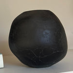 Crackle Effect Abstract Glass Vase (Dark Grey) RTfact Flowers 