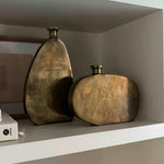 Asymmetric Antique Bronze Vase RTfact Flowers 