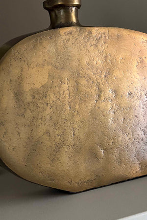 Asymmetric Antique Bronze Vase RTfact Flowers 