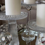 Ribbed Glass Candle Holders (Set of Three) RTfact Flowers 