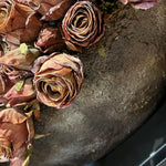 Roses (Champagne) in a Hand Painted Stone Boat RTfact Flowers 
