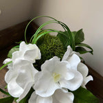 Vanda Orchid, Dianthus and Laurel in a Copper Vase RTfact Flowers 