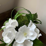 Vanda Orchid, Dianthus and Laurel in a Copper Vase RTfact Flowers 