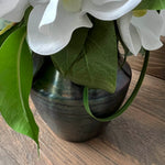Vanda Orchid, Dianthus and Laurel in a Copper Vase RTfact Flowers 