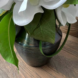 Vanda Orchid, Dianthus and Laurel in a Copper Vase RTfact Flowers 