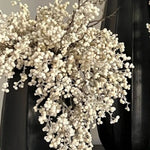 Berries in a Hand painted Glass Vase RTfact Flowers 