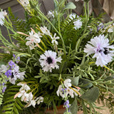 Jasmine, Lavender, Cornflower and Fern in a Terracotta Bowl