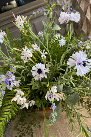 Jasmine, Lavender, Cornflower and Fern in a Terracotta Bowl