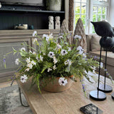 Jasmine, Lavender, Cornflower and Fern in a Terracotta Bowl