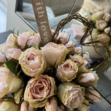 Roses in a Textured Stone Pot RTfact Flowers 