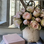 Roses in a Textured Stone Pot RTfact Flowers 