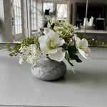Hellebore and Angelica in a Grey Mottled Vase RTfact Flowers 