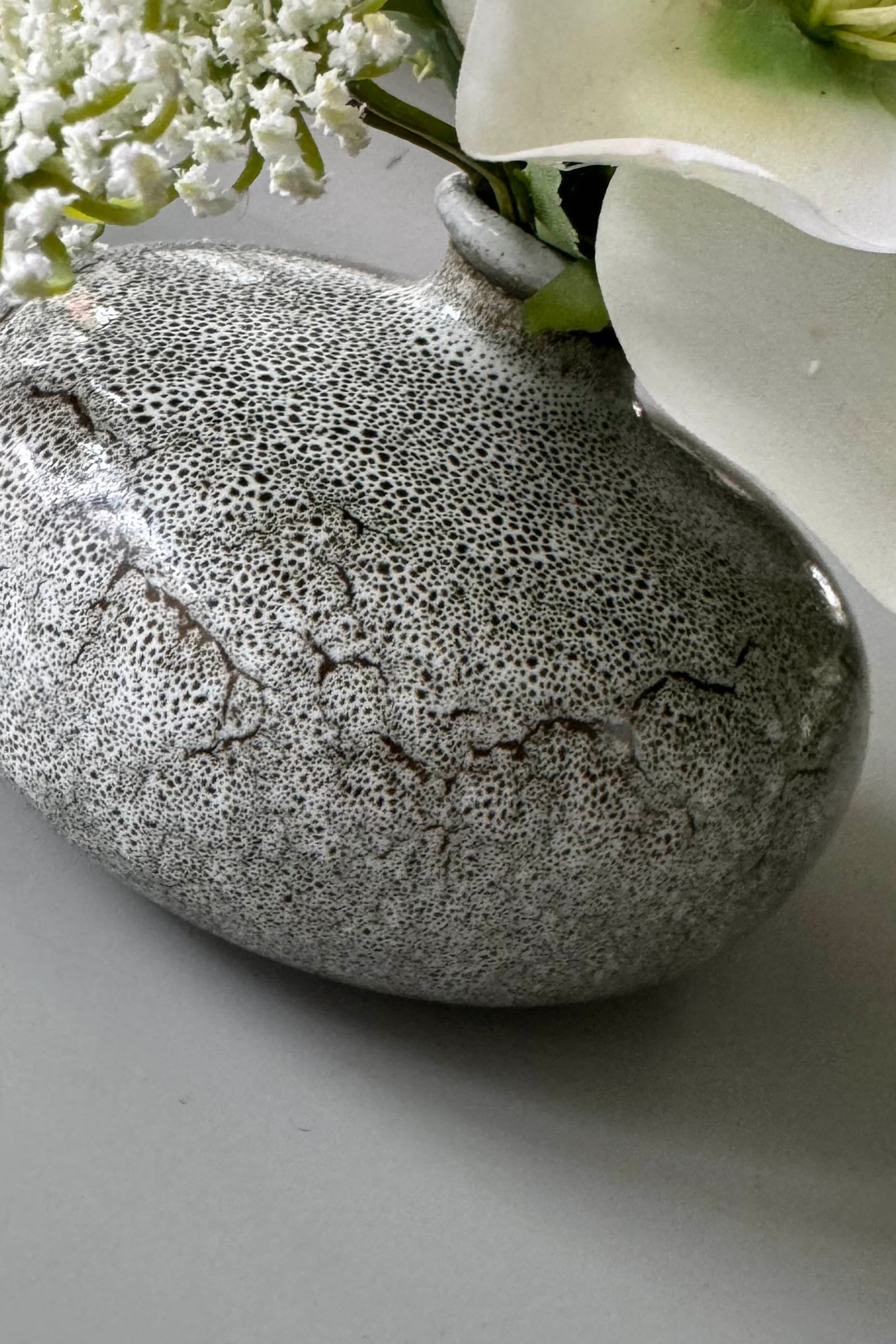 Hellebore and Angelica in a Grey Mottled Vase RTfact Flowers 