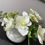 Hellebore and Angelica in a Grey Mottled Vase RTfact Flowers 