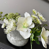 Hellebore and Angelica in a Grey Mottled Vase RTfact Flowers 