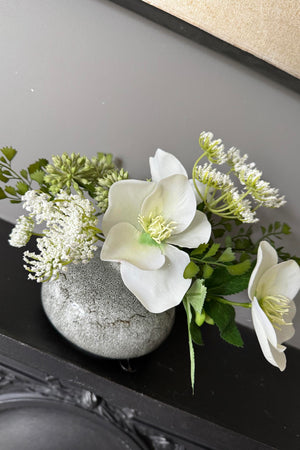 Hellebore and Angelica in a Grey Mottled Vase