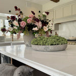 Roses, Scabiosa, Magnolia in a Stone Vase RTfact Flowers 