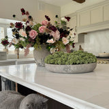Roses, Scabiosa, Magnolia in a Stone Vase RTfact Flowers 