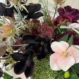 Roses, Scabiosa, Magnolia in a Stone Vase RTfact Flowers 