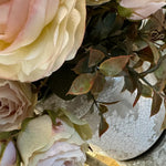 Ranunculus, Lappa Bush and Roses in a Stone Vase RTfact Flowers 