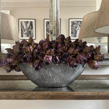 Roses (Deep Purple) in a Hand Painted Stone Boat RTfact Flowers 