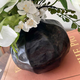 Blossom, Hellebore and Anemone in a Metal Ridged Vase - Short