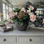 Blossom,Hydrangea, Sedum and Ivy in a Stone Vase RTfact Flowers 