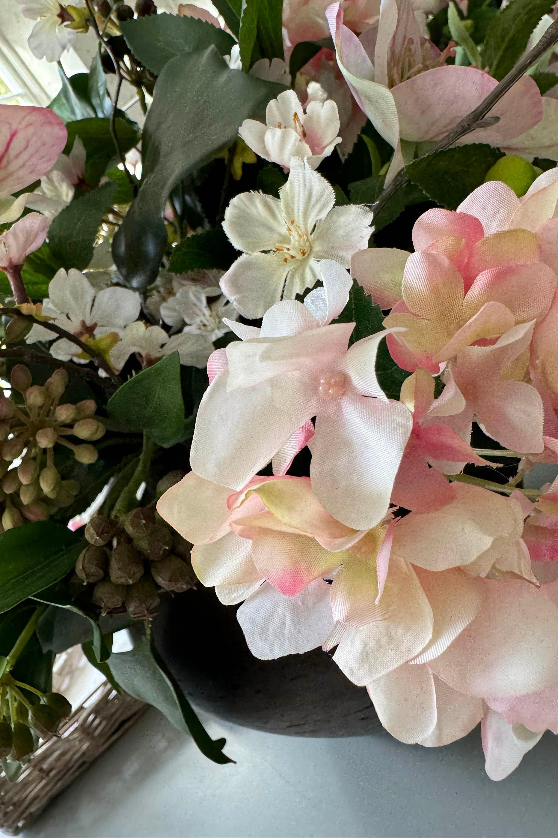 Blossom,Hydrangea, Sedum and Ivy in a Stone Vase RTfact Flowers 