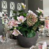 Blossom,Hydrangea, Sedum and Ivy in a Stone Vase RTfact Flowers 