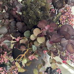 Burgundy Eucalyptus, Angelica and Wax Flower in a Rustic Brown Stone Vase (Large) RTfact Flowers 