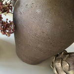 Burgundy Eucalyptus, Angelica and Wax Flower in a Rustic Brown Stone Vase (Large) RTfact Flowers 