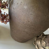 Burgundy Eucalyptus, Angelica and Wax Flower in a Rustic Brown Stone Vase (Large) RTfact Flowers 