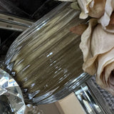Roses in a Ribbed Glass Vase (Champagne) RTfact Flowers 
