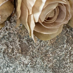 Roses (Deep Purple) in a Hand Painted Stone Boat RTfact Flowers 