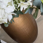 Eucalyptus, Ranunculus and Anemone in a Gold Glass Vase RTfact Flowers 