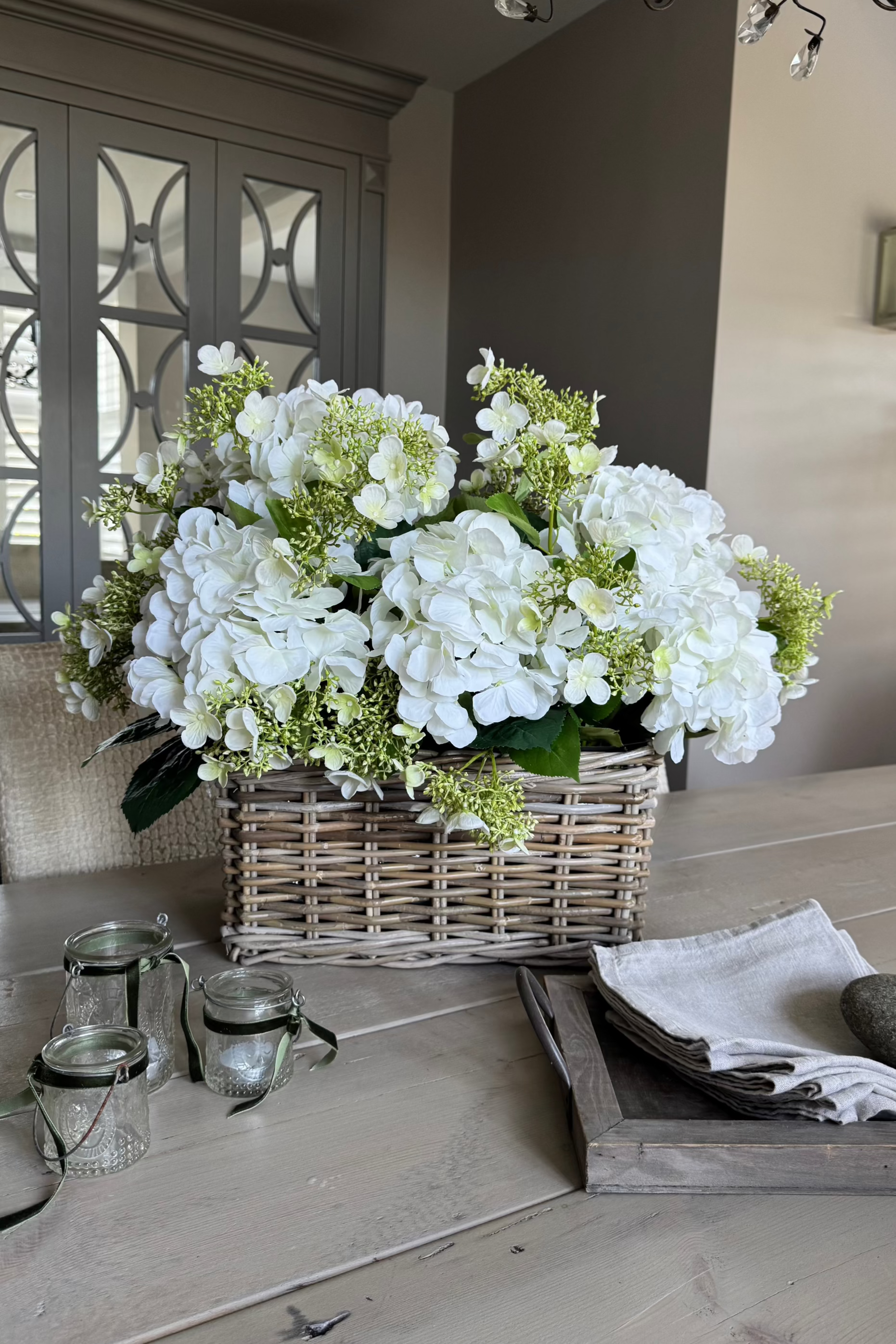 Hydrangea in a Basket RTfact Flowers 