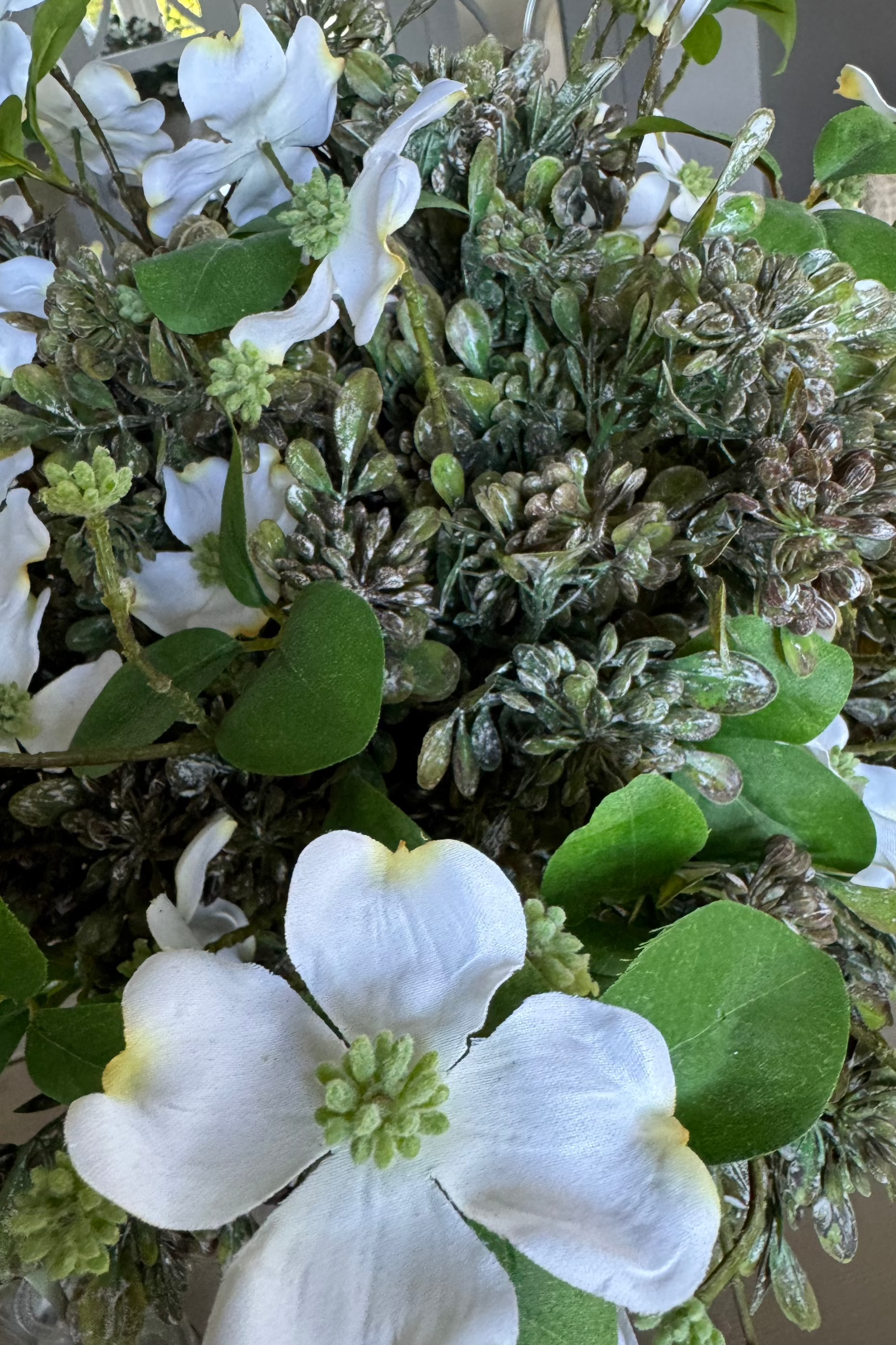 Dogwood and Berry Spray in a Stone Vase RTfact Flowers 