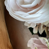 Eucalyptus, Rose and Ranunculus in a Champagne Rose Boat