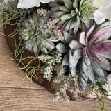 Vanda Orchids, Succulents and Watergrass in a Bronze Bowl
