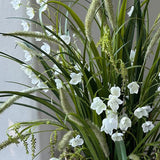 Grasses, Foxtail and Bell Flower in a Wicker Basket