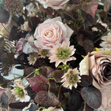 Rose, Hydrangea Spray and Ivy in a Light Grey Vase RTfact Flowers 