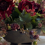 Ranunculus, Enkianthus and Ivy in a Brown Footed Bowl RTfact Flowers 