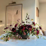 Ranunculus, Enkianthus and Ivy in a Brown Footed Bowl RTfact Flowers 