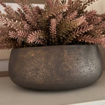 Heather in a Bronze Bowl (Rustic Pink) RTfact Flowers 