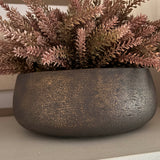 Heather in a Bronze Bowl (Rustic Pink) RTfact Flowers 